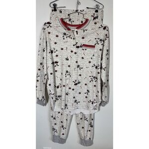 Karen Neubrger‎ Christmas Dog 2 Piece Pajama Set Size M Lounge Comfort Holiday